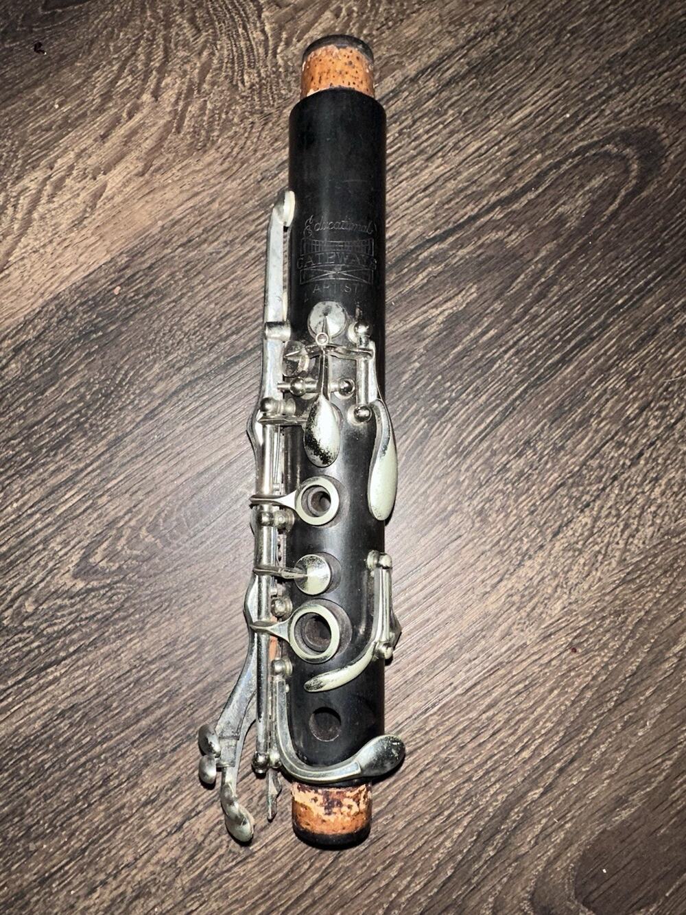 Vintage Gateway Artist Educational Clarinet Upper Joint Part Nickel Keys Student